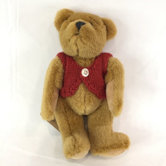 NWT Boyds Bear Arlo Plush Bear With Red Sweater 1364 Size 8" 1996 Pooh Looking - Picture 1 of 10
